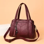 3 Layers Sac A Main High Quality Leather Luxury Handbag