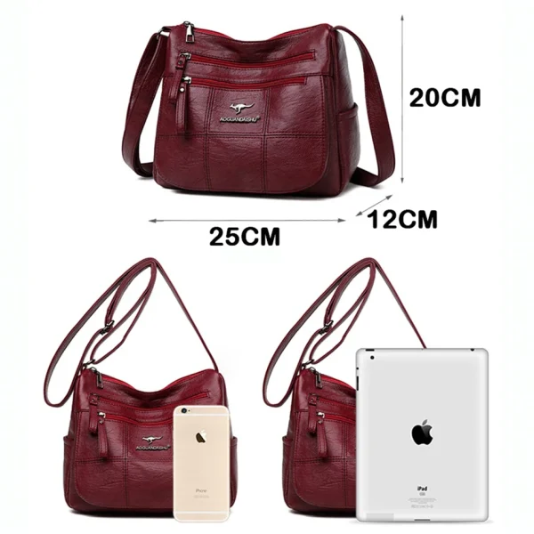 Luxurious Designer Pu Leather Soft Crossbody Bag