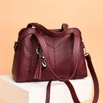 3 Layers Sac A Main High Quality Leather Luxury Handbag