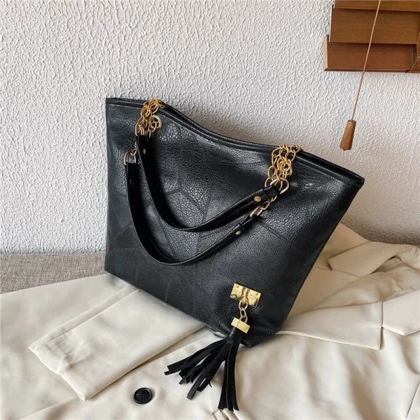 High Quality tassel Vintage  PU Versatial Bag