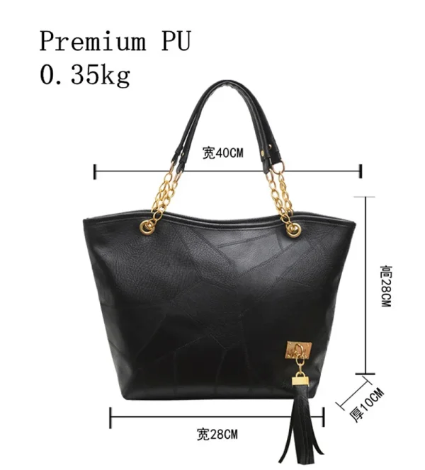 High Quality tassel Vintage  PU Versatial Bag