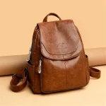 High Quality Large Capacity  Leather Backpack