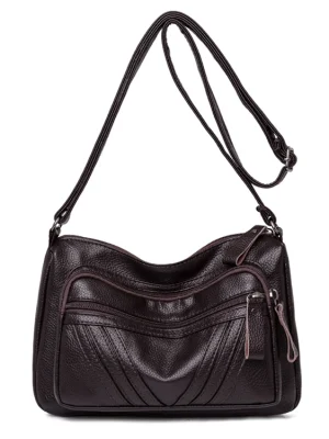 Hobos Multi-pocket Bolsas Feminina High capacity Soft Leather Shoulder Bags