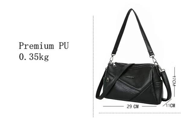 Large Capacity Luxury Leather Shoulder Crossbody Bags