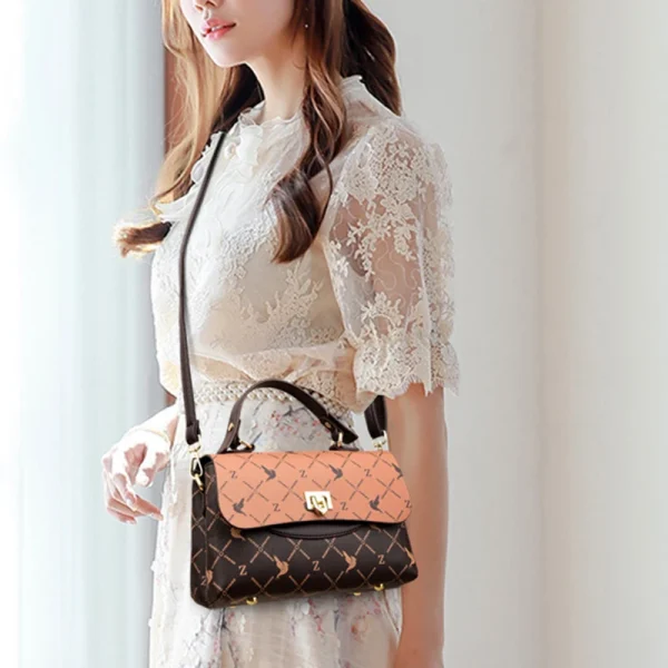 High Quality Leather Luxury Shoulder Handbags Square Messenger Bag