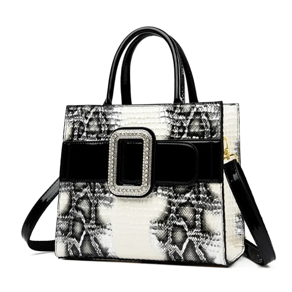 High Quality Snake Skin Large Capacity Versatile Shoulder Bag