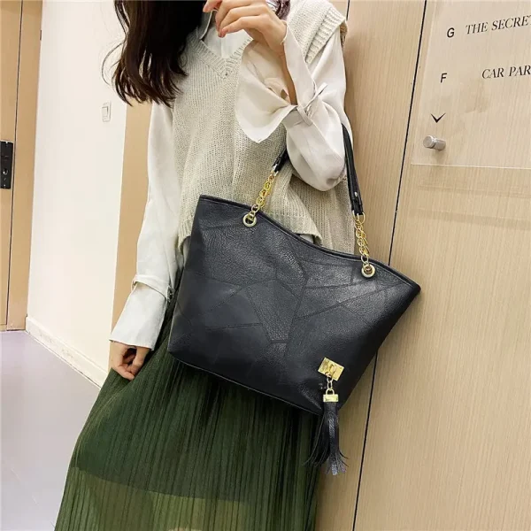 High Quality tassel Vintage  PU Versatial Bag