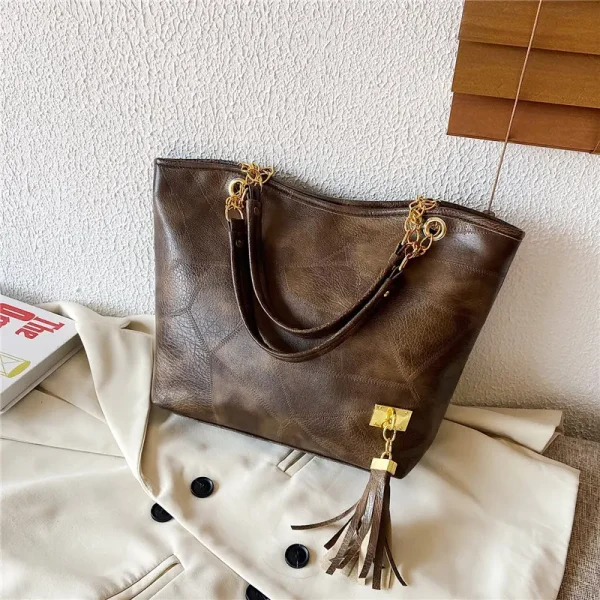 High Quality tassel Vintage  PU Versatial Bag