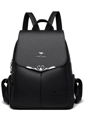 Luxury Women Chic Eco-Friendly Backpack: Women's PU Leather