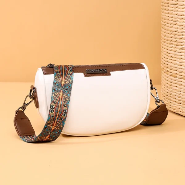 Luxury Oil Wax Genuine Vintage Solid Color Cow Leather Female Crossbody Sac