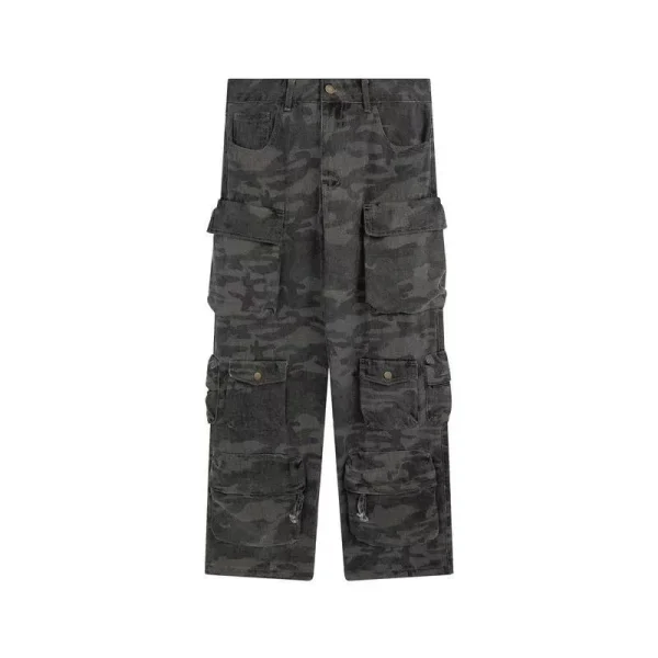 American-style camouflage loose wide-leg Hip-Hop pants