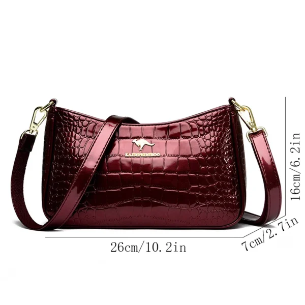 High Quality Patent Vintage Elegant Female Crossbody Messenger Bag