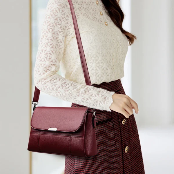 Luxury Vintage  Women Soft Leather Shoulder Crossbody Bag