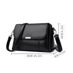 Luxury Vintage  Women Soft Leather Shoulder Crossbody Bag