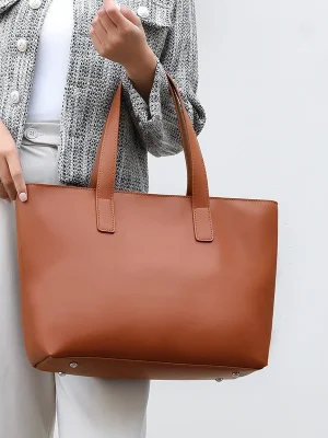 New-Women-Tote-Bag-PU-Leather-Solid-Color-Designer-Ladies-Casual-Handbag-Shoulder-Bag-Large-Capacity