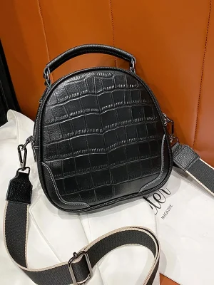 Luxury 100% cowhide Crocodile pattern High Quality Shoulder Messenger Bag