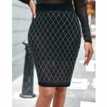 Drilling Solid Color Skirt: Women's Clothing