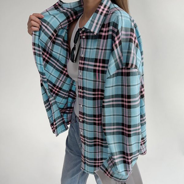 Girlish Plaid Shirt Outfit Ideas