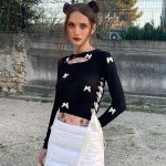 Dark Loli Featured Hollow Out Cutout Top