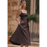 Sexy Sling Midi Dress Vacation Slim Fit Backless Dress