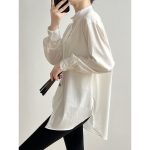 Women’s Spring Stand Collar Frog Long Sleeve Top
