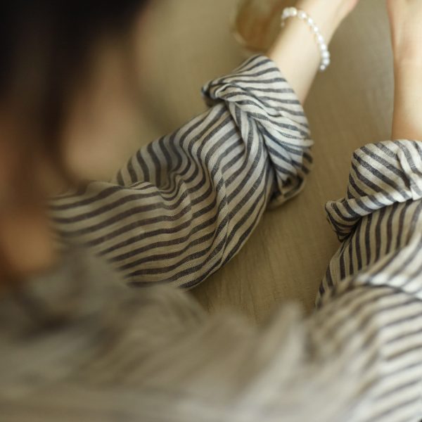 Non Printed Linen Striped Shirt Outfit Ideas