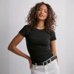 Summer Solid Color round Neck Brand Short Sleeve Fashionable Sexy Slim Y2g Sexy Top Sexy T-shirt
