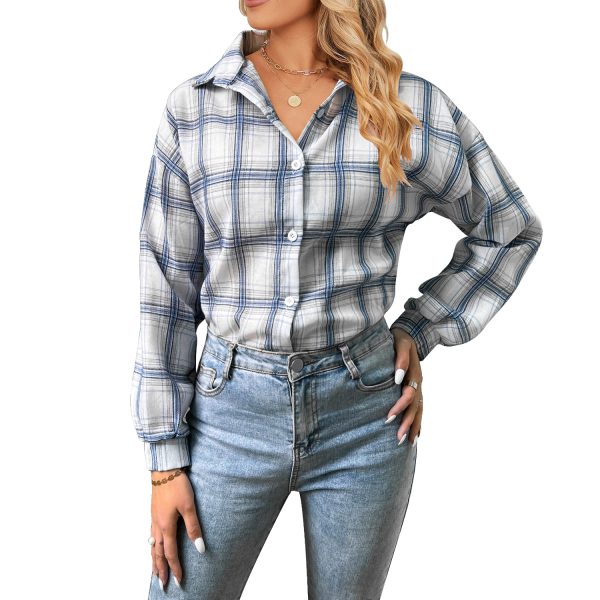 Bishop Sleeves Plaid Shirt: Women's Fall/Winter Style