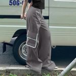 French Lace Contrast Wide Leg Pants