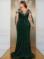 Three-Dimensional Floral Evening Dress: Plus Size Cocktail