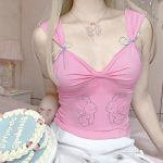 Sweet Rabbit Bow Vest: Slim Fit Sexy Style