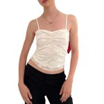 Sweet Inner Double Layer Strap Niche Bow Sexy Slim Fit Slimming Vest