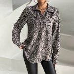Women's Spring Summer Elegant Office Printed Long Sleeved Shirt