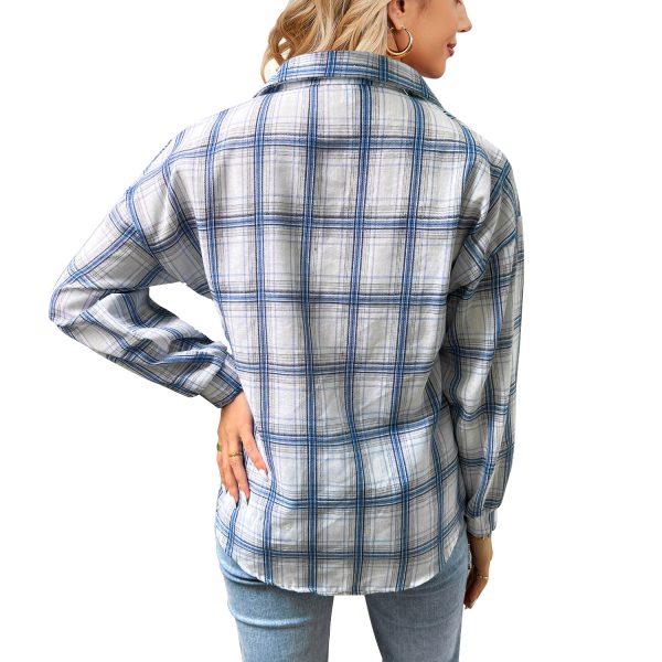 Bishop Sleeves Plaid Shirt: Women's Fall/Winter Style