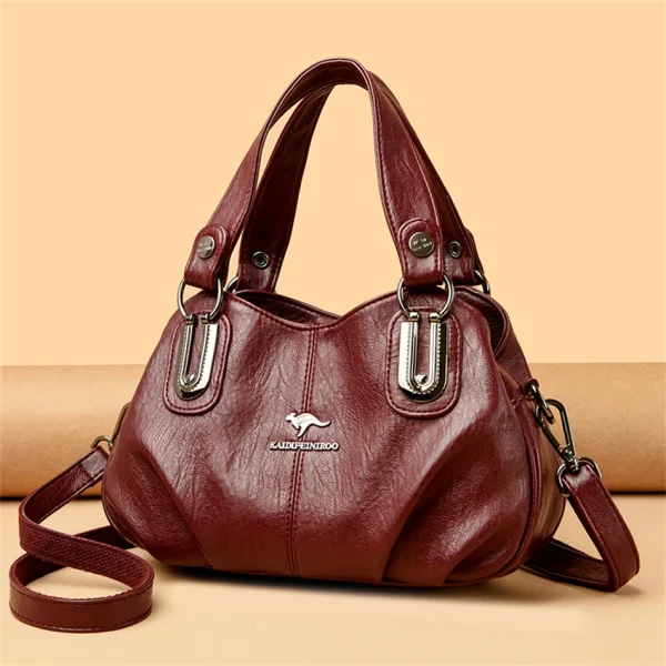 3 Layers Large Capacity High Quality Designer Soft Leather Handbag