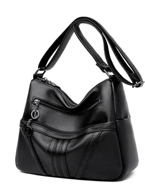 High Quality Leather Multi-Pockets Messenger Bag