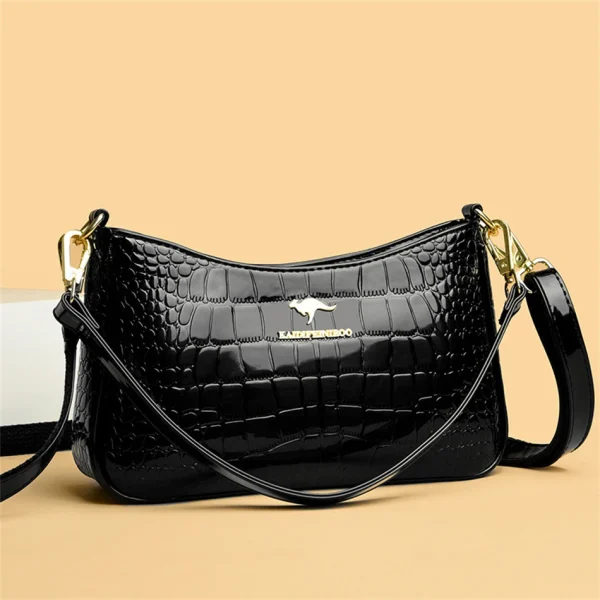 High Quality Patent Vintage Elegant Female Crossbody Messenger Bag