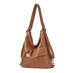 Vintage Style Soft Leather Large Capacity Shoulder Bag