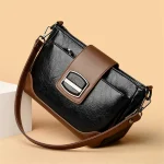 Designer High Quality Retro Oil Wax Skin Leather Shoulder Crossbody Bag