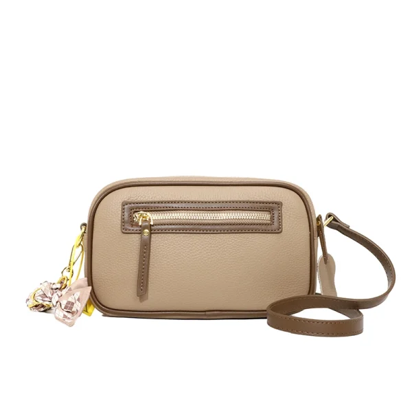 100% cowhide Crossbody Small square bag