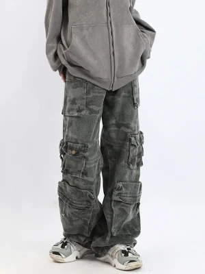 American-style camouflage loose wide-leg Hip-Hop pants