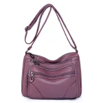 Retro Solid Color PU Leather Women's Exquisite Shopping Bag