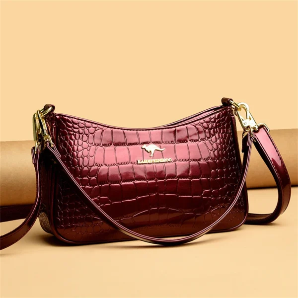 High Quality Patent Vintage Elegant Female Crossbody Messenger Bag