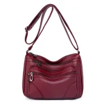 Retro Solid Color PU Leather Women's Exquisite Shopping Bag