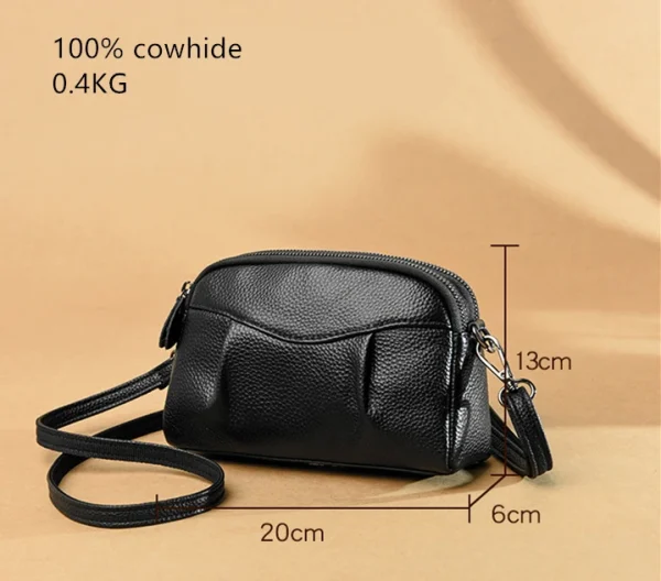 100% cowhide Luxury Genuine Leather Handbag