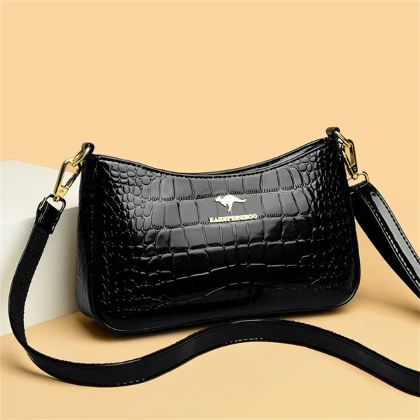 High Quality Patent Vintage Elegant Female Crossbody Messenger Bag