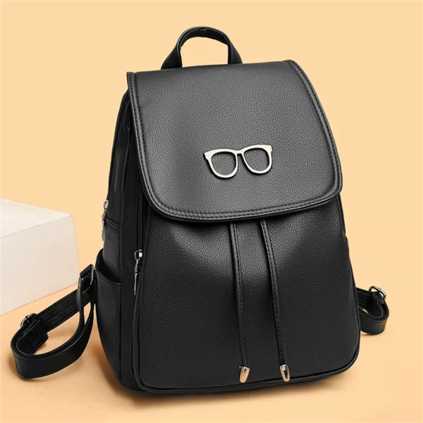 Large Capacity Leather Schoolbag Eco Chic Backpack