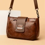 Designer High Quality Retro Oil Wax Skin Leather Shoulder Crossbody Bag