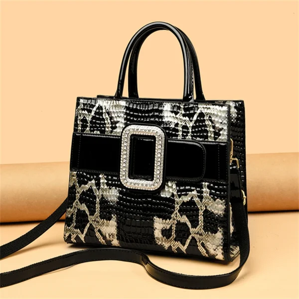 High Quality Snake Skin Large Capacity Versatile Shoulder Bag