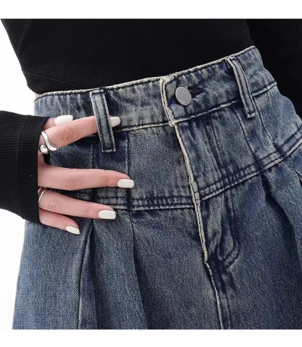 Korean Fashion Thin Drape All-Match Streetwear High Waist Baggy Jeans